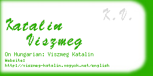 katalin viszmeg business card